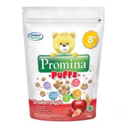 Promina Puffs 8+ Bulan (8-24 Bulan) Strawberry Apple 15g