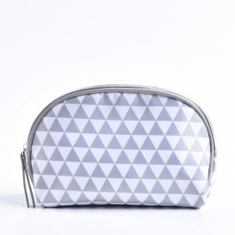 OKIDOKI Cosmetic Bag Strip Grey White 0117