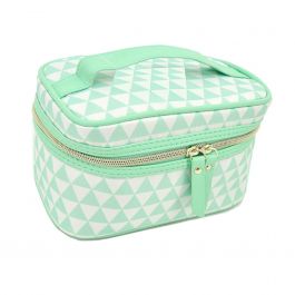 OKIDOKI Cosmetic Bag 3 Angle Green White