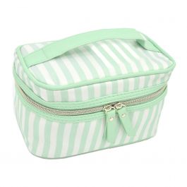 OKIDOKI Cosmetic Bag Strip Green White