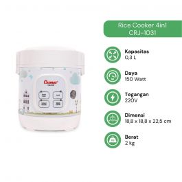 COSMOS RICE COOKER 0.3L CRJ 1031
