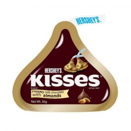 Hershey's Kisses Creamy Milk Chocolate With Almonds 36gr