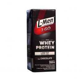 L-Men 2go Whey Protein Coklat Susu Cair Ready To Drink Low Fat 200 ml