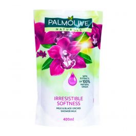 Palmolive Sabun Mandi Gel Naturals Irresistable Softness Milk & Black Orchid 400ml