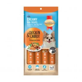 SmartHeart Creamy Dog Treats Chicken & Carrot 4 x 15gr