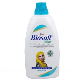 Yuri Biosoft Hijab Detergent + Softener Clean & Fresh Ocean Fresh 900ml