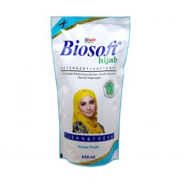 Yuri Biosoft Hijab Detergent + Softener Clean & Fresh Ocean Fresh 630ml