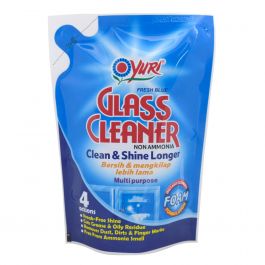 Yuri Glass Cleaner Pouch 410ml | Fresh Blue