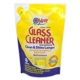 Yuri Glass Cleaner Pouch 410ml | Lemon