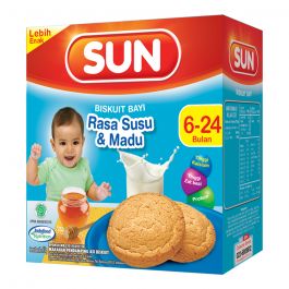 Sun Biskuit Bayi 6-24 Bulan Rasa Susu & Madu 75gr