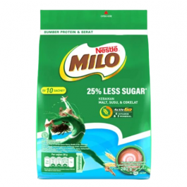 Milo Less Sugar Polybag 10X28Gr