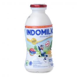 Indomilk Susu UHT Vanilla Marie Biscuit Botol 190 ml