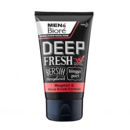 Biore Men's Double Scrub Facial Foam Deep Fresh 100 g