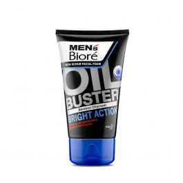 Biore Men's Non Scrub Facial Foam Oil Buster Bright Action Bamboo Charcoal 40 g