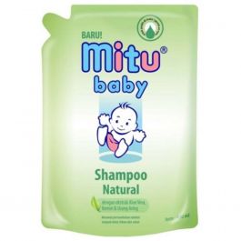 Mitu Baby Shampoo Natural Aloe Vera, Kemiri & Urang Aring Pouch 400ml