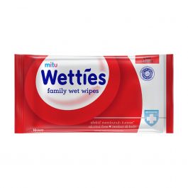 Mitu Wetties Family Wet Wipes Fresh Clean Antiseptic Travel 10 s