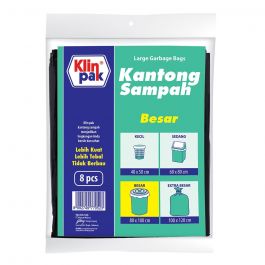 Klinpak Kantong Sampah Besar 80cm X 100cm Isi 8 Pcs