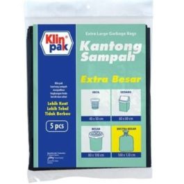 Klinpak Kantong Sampah Extra Besar 100cm X 120cm Isi 5Pcs