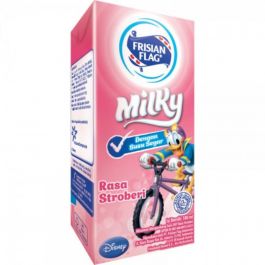 Frisian Flag Susu UHT Milky Strawberry 180 ml