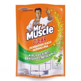 Mr.Muscle Clear Glass Pouch 400ml - Apel