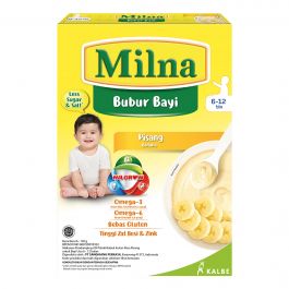 Milna Bubur Bayi 6+ Bulan (6-12 Bulan) Pisang Stroberi 120g