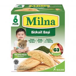 Milna Biskuit Bayi 6+ Bulan (6-12 Bulan) Kacang Hijau 110gr