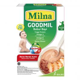 Milna Goodmil Bubur Bayi 6+ Bulan (6-12 Bulan) Beras Merah Ayam 120g