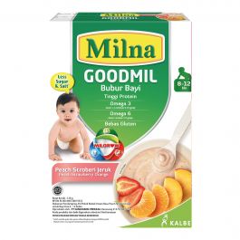 Milna Goodmil Bubur Bayi 8+ Bulan (8-12 Bulan) Peach Strawberry Jeruk 120g