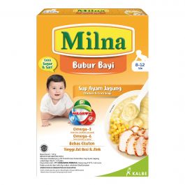 Milna Bubur Bayi 8+ Bulan (8-12 Bulan) Sup Ayam Jagung Manis 100g