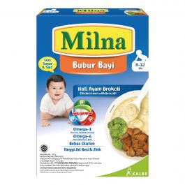 Milna Bubur Bayi 8+ Bulan (8-12 Bulan) Tumis Hati Ayam Brokoli 100g