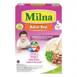 Milna Bubur Bayi 8+ Bulan (8-12 Bulan) Semur Daging Kacang Polong 100g