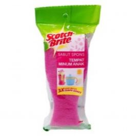 3M Scotch Brite ID-33 Sabut Spons Slim Untuk Gelas Tinggi Tidak Menggores 1S