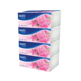 Paseo Luxuriously Soft Facial Tissue Elegant Facial Soft Pack 4 X 250S