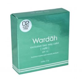 Wardah Exclusive Two Way Cake SPF 15 Refill 14 g |Sheer Pink