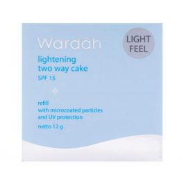 Wardah Lightening Two Way Cake Light Feel Refill 12 g |Light Beige