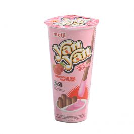 Meiji Yanyan Biscuit Stick With Strawberry Cream 40G