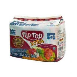 Tip Top Xtra Mi Goreng Ayam Bumbu Bali 5 x 68gr