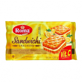 Roma Sandwich Crackers Lemon 120 Gr