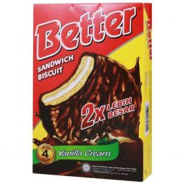 Roma Better Sandwich Biscuit Vanila Cream 4 x 22gr