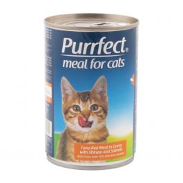 Purrfect Tuna Red Meat In Gravy With Shirasu & Salmon 400 gr