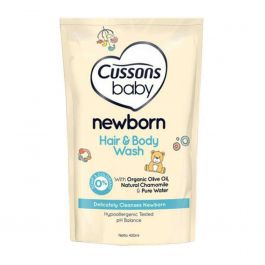 Cussons Baby Newborn Hair & Body Wash Pouch 400 ml