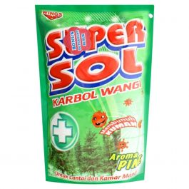 Wings Super Sol Karbol Wangi Pine Pouch 450ml