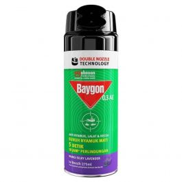 Baygon Anti Nyamuk, Lalat & Kecoa Lavender 200Ml