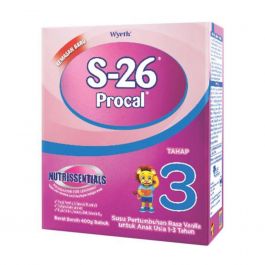 S-26 Procal 3 Susu Pertumbuhan Anak (1-3 Tahun) Rasa Vanila 400 gr