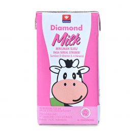 Diamond Milk Susu UHT Sereal Strawberry 125 ml