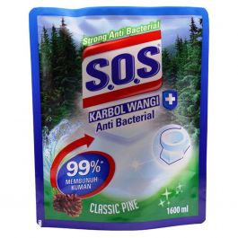 SOS Karbol Wangi Classic Pine Refill 1.5L