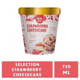 Walls Selection Strawberry Cheese Cake Ice Cream 750 ml